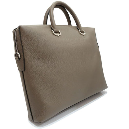Cartier Must de Cartier Document Case Handbag 2-Way Leather Gray Silver — view 2