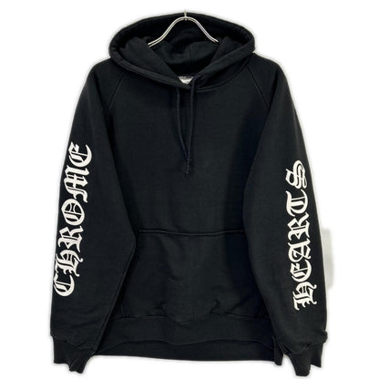 Chrome Hearts Black Cotton Polyester Floral Cross Horse Shoe Pullover Hoodie