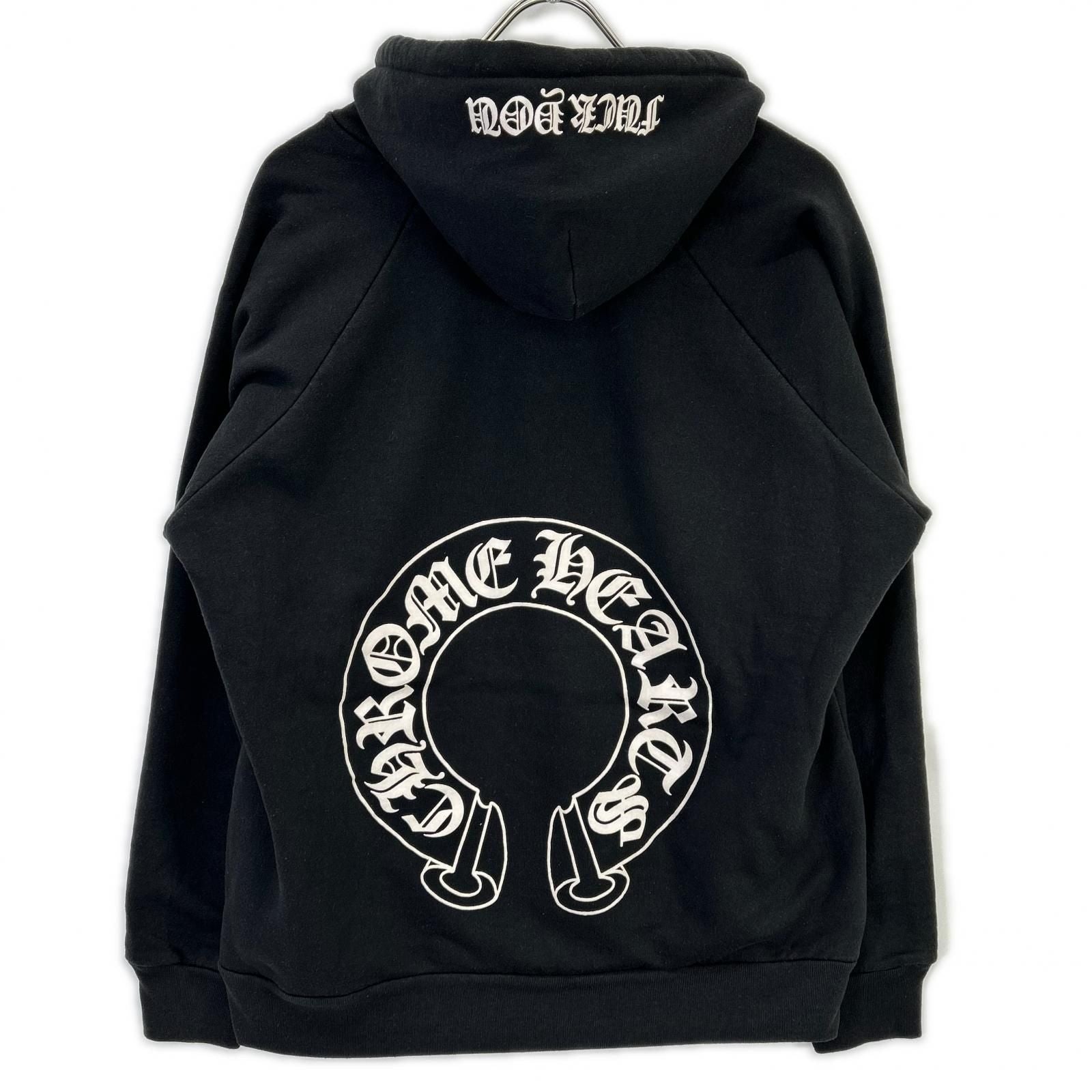 Chrome Hearts Black Cotton Polyester Floral Cross Horse Shoe Pullover Hoodie — view 2