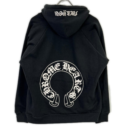 Chrome Hearts Black Cotton Polyester Floral Cross Horse Shoe Pullover Hoodie — view 2