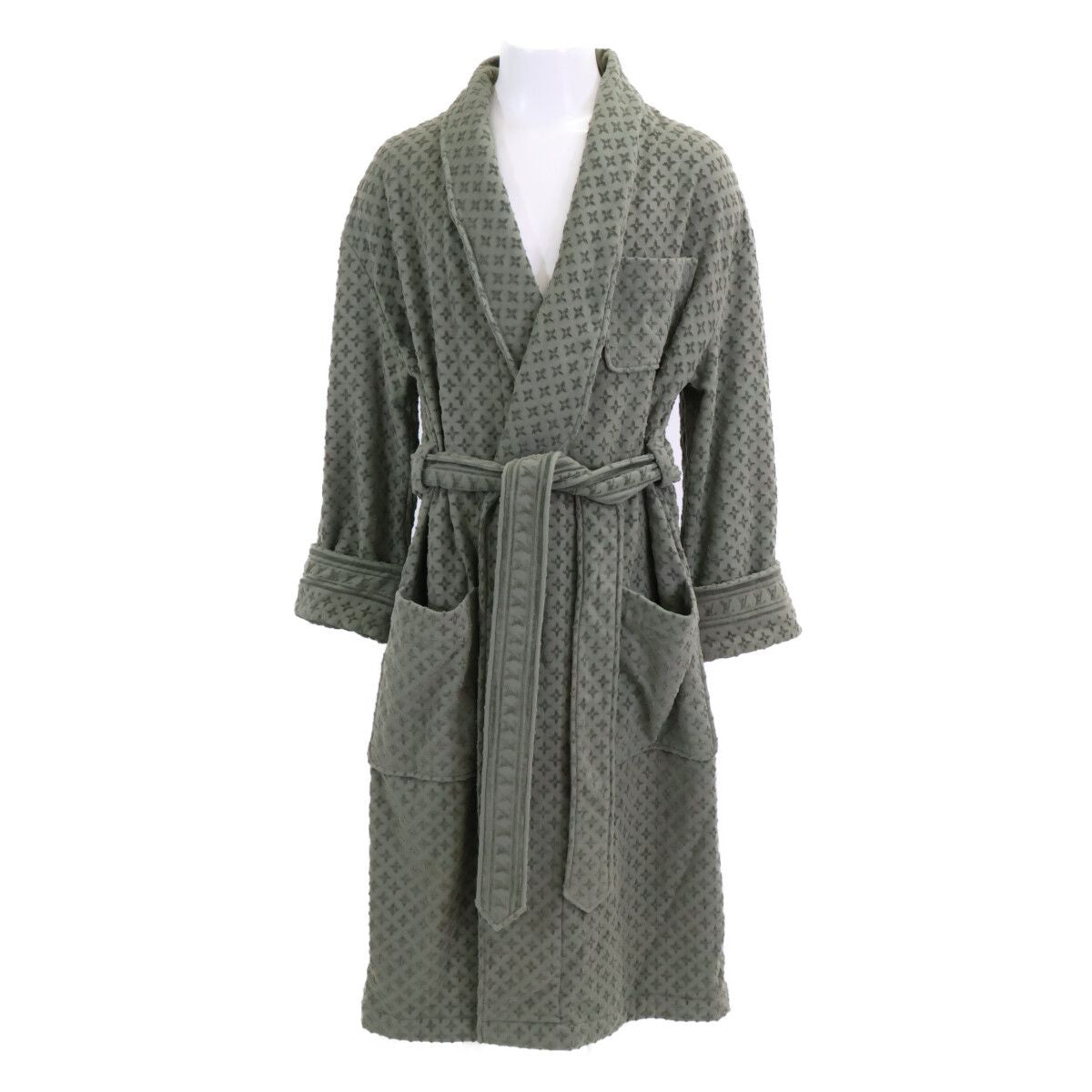Louis Vuitton Uxv Jacquard Monogram Flower French Terrier Robe with Belt