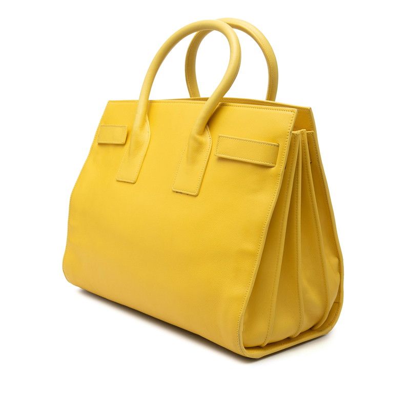 Saint Laurent Sac de Jour Mini 2-Way Shoulder Bag Yellow Leather — view 2