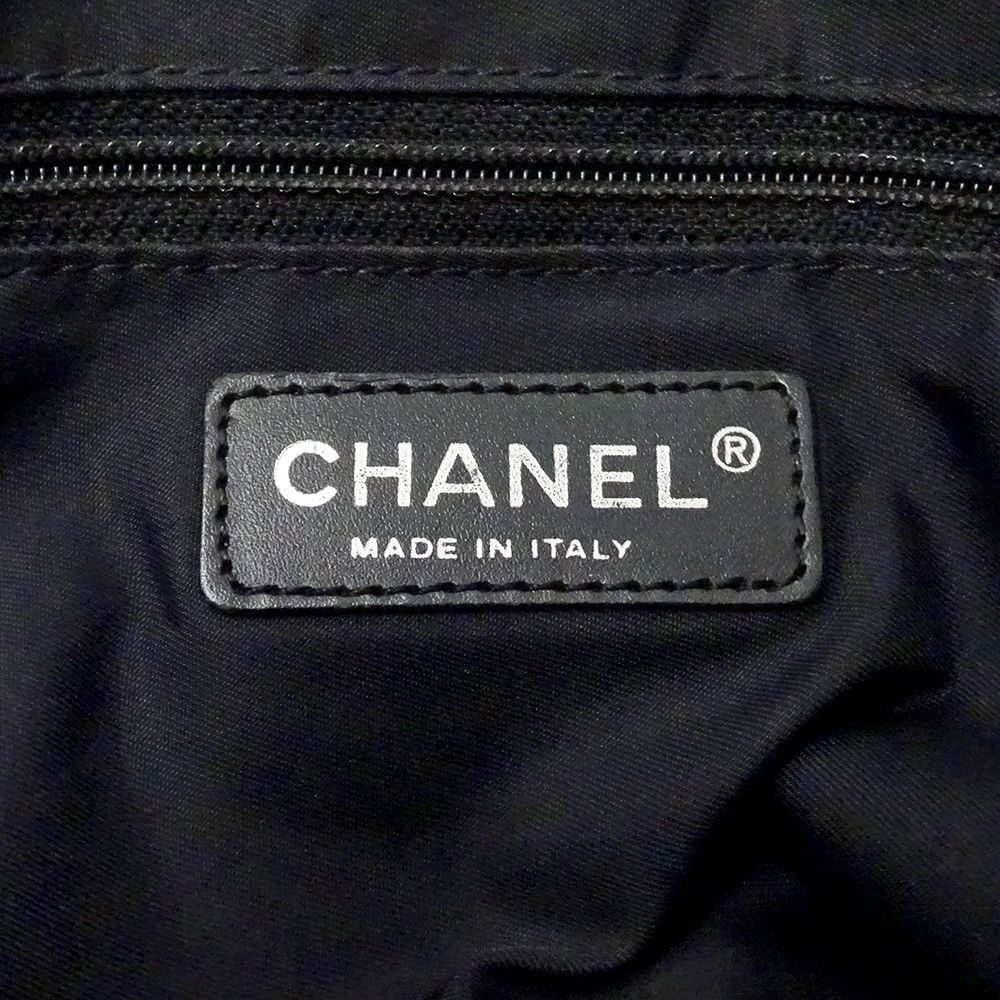 Chanel New Travel Tote Nylon Dark Brown Silver — view 6