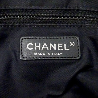 Chanel New Travel Tote Nylon Dark Brown Silver — view 6
