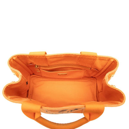 Prada Canapa Mini Handbag Orange Canvas — view 4
