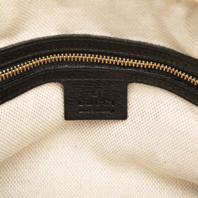 Gucci Soho Tassel Chain Shoulder Bag Black Leather — view 6