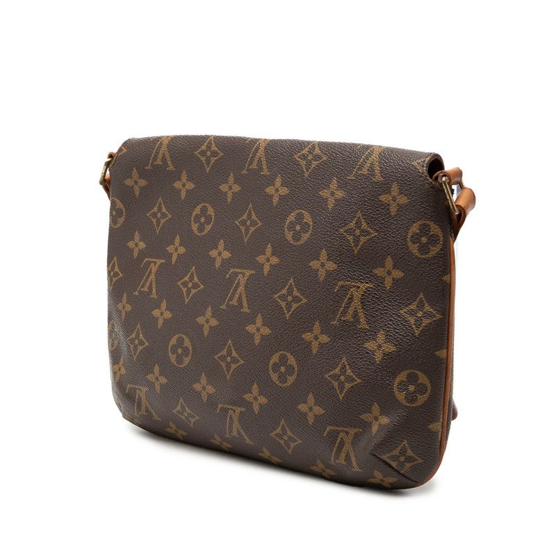 Louis Vuitton Monogram Musette Tango Short Shoulder Bag Brown Leather — view 2
