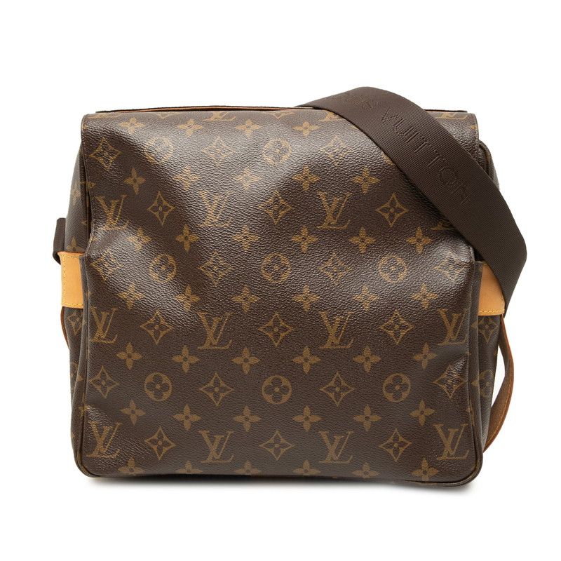Louis Vuitton Monogram Naviglio Crossbody Shoulder Bag Brown Leather
