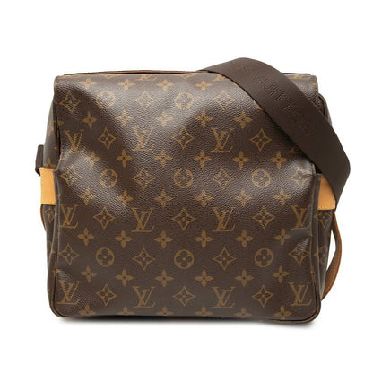 Louis Vuitton Monogram Naviglio Crossbody Shoulder Bag Brown Leather