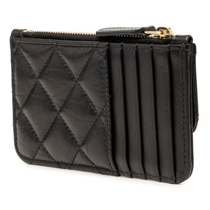 Chanel Quilted Coin Purse Black Lambskin — view 2