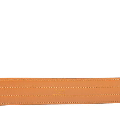 Hermes Vintage Flower Motif 72 Brown Leather Belt — view 7