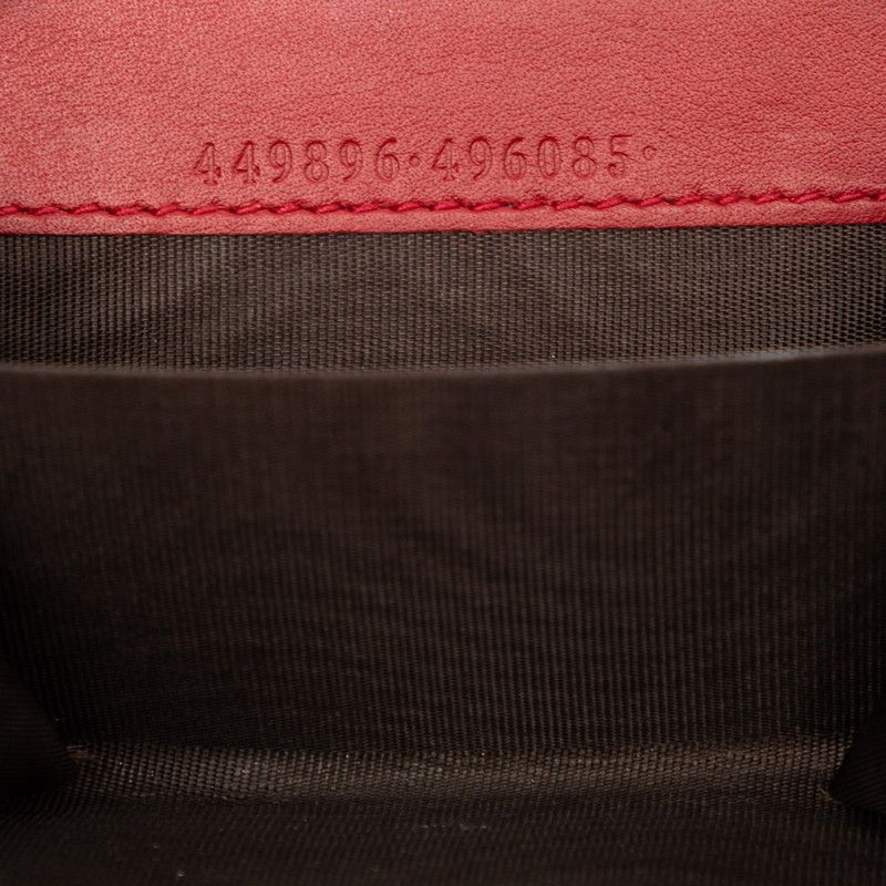 Gucci Micro Guccissima Coin Case Red Leather — view 5