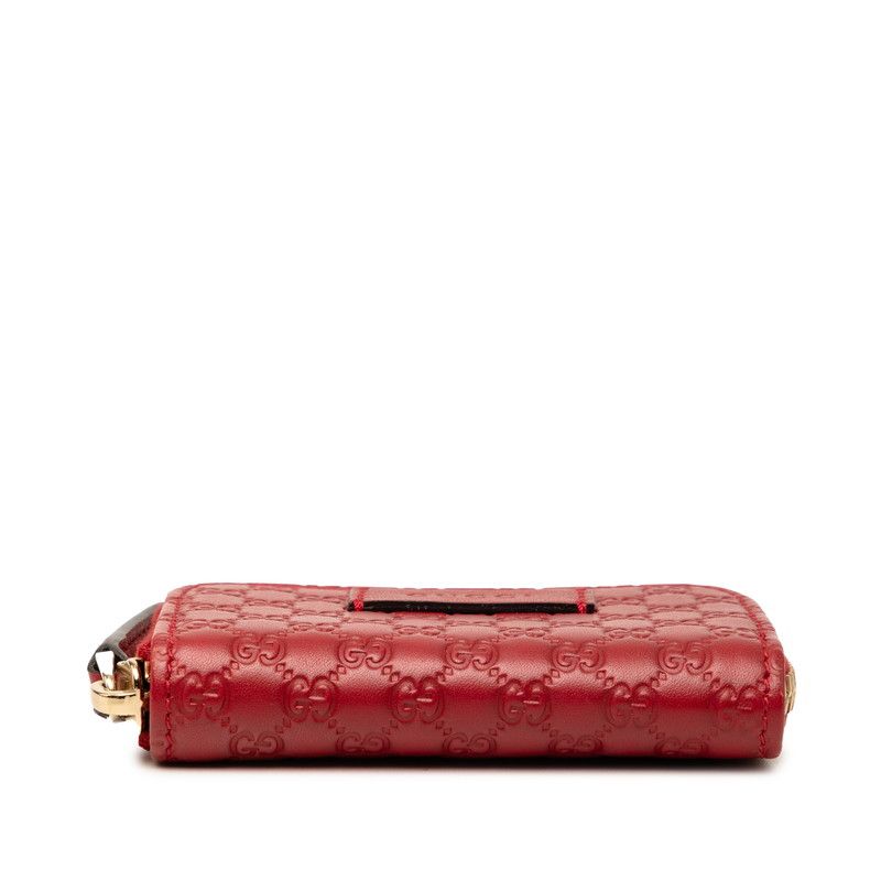 Gucci Micro Guccissima Coin Case Red Leather — view 3