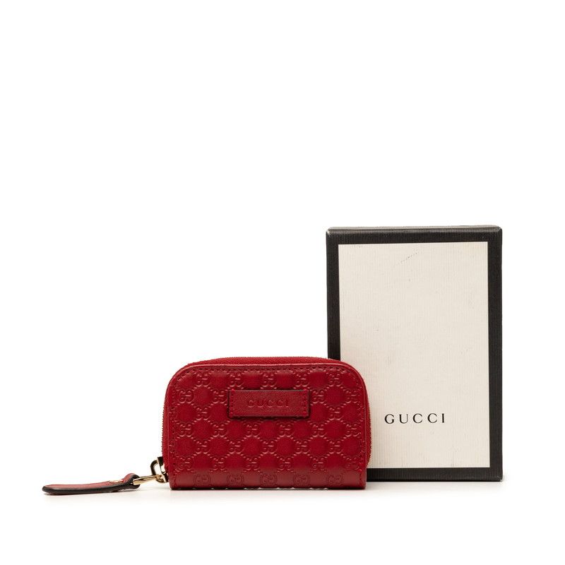 Gucci Micro Guccissima Coin Case Red Leather — view 7
