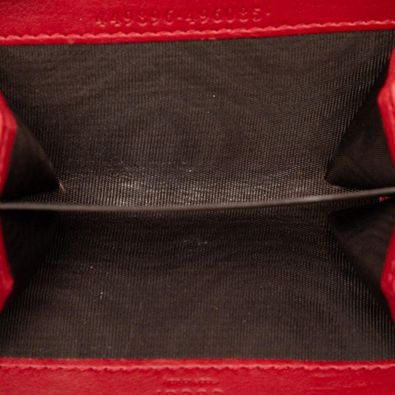 Gucci Micro Guccissima Coin Case Red Leather — view 4
