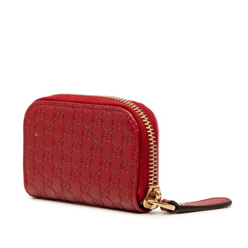 Gucci Micro Guccissima Coin Case Red Leather — view 2