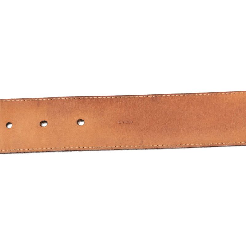 Louis Vuitton Monogram Ceinture LV Initial Belt 100 40 Brown Gold Leather — view 8
