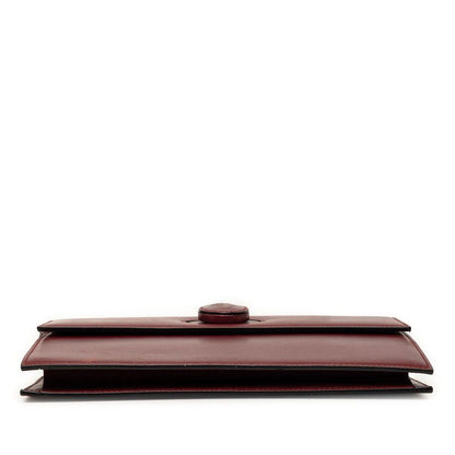 Cartier Crossbody Shoulder Bag Wine Red Bordeaux Leather — view 3
