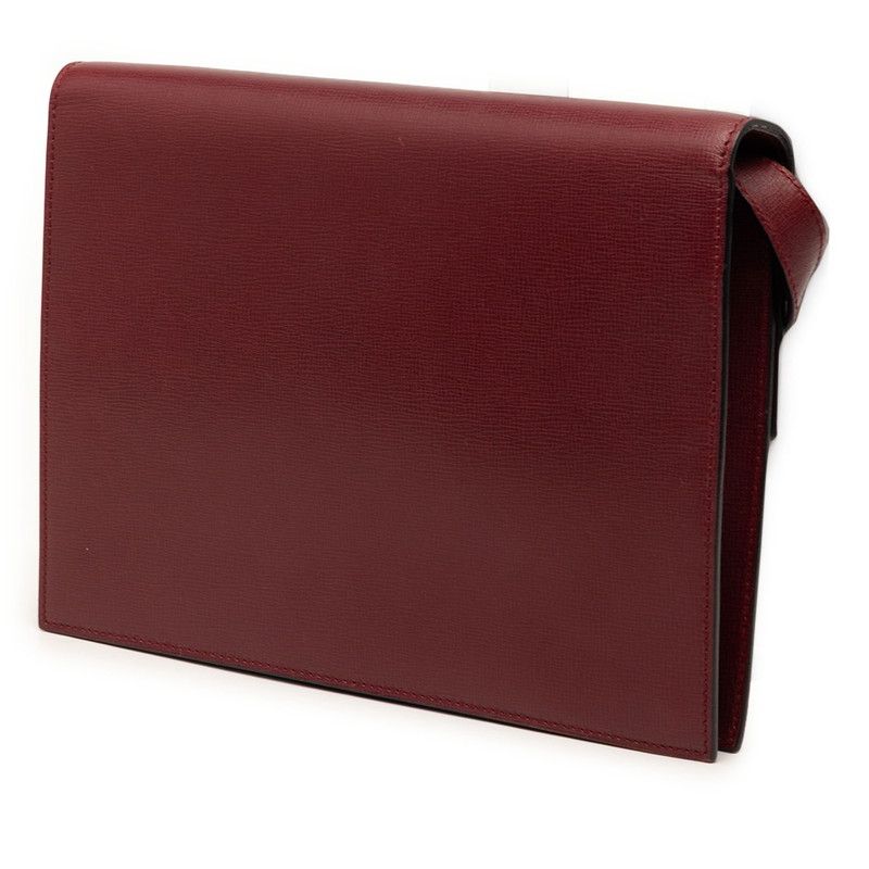 Cartier Crossbody Shoulder Bag Wine Red Bordeaux Leather — view 2