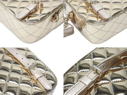 Chanel Quilted Patent Leather Chain Backpack Gold Random Plate — view 7