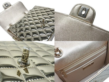 Chanel Quilted Patent Leather Chain Backpack Gold Random Plate — view 8