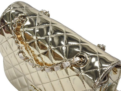 Chanel Quilted Patent Leather Chain Backpack Gold Random Plate — view 4