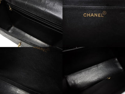 Chanel Maxi Quilted 30 S Flap S Chain Shoulder Bag Caviar Leather CC Logo Gold — view 7