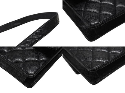 Chanel Bag Caviar Leather CC Logo Black Vintage Gold — view 7