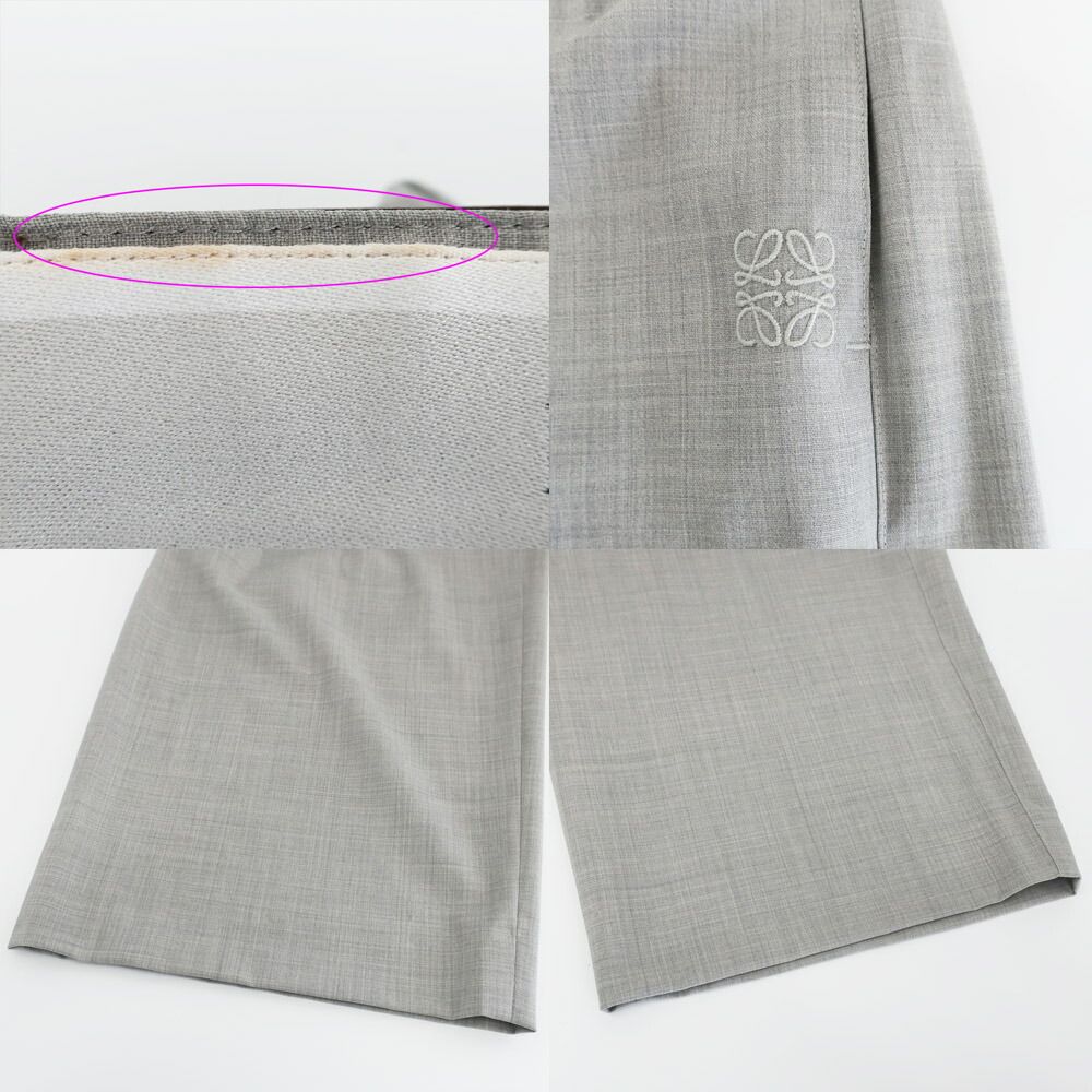 Loewe Ten Set Top and Bottom Set Shirt Pants Height: 37 S Gray Wool Short Sleeve — view 8