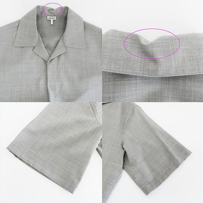 Loewe Ten Set Top and Bottom Set Shirt Pants Height: 37 S Gray Wool Short Sleeve — view 5