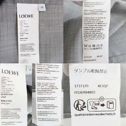 Loewe Ten Set Top and Bottom Set Shirt Pants Height: 37 S Gray Wool Short Sleeve — view 9