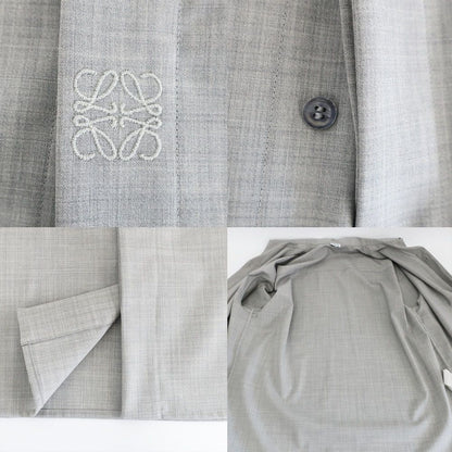 Loewe Ten Set Top and Bottom Set Shirt Pants Height: 37 S Gray Wool Short Sleeve — view 6