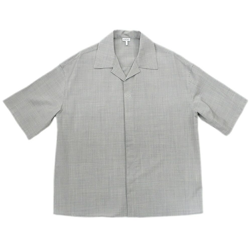 Loewe Ten Set Top and Bottom Set Shirt Pants Height: 37 S Gray Wool Short Sleeve