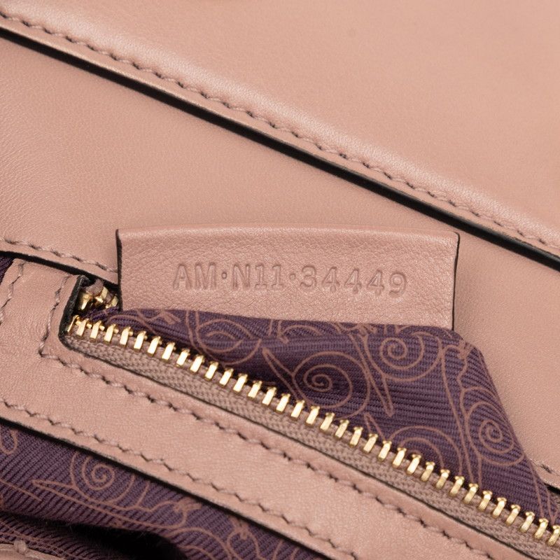 Bvlgari Isabella Rossellini 2-Way Shoulder Bag Purple Beige Leather Canvas — view 6