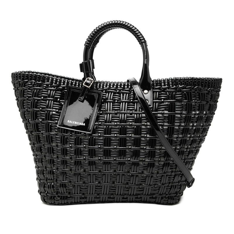 Balenciaga Bistro S Tote Shoulder Bag 2-Way Black Enamel