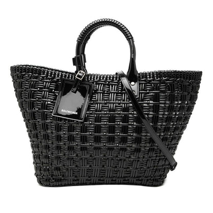Balenciaga Bistro S Tote Shoulder Bag 2-Way Black Enamel