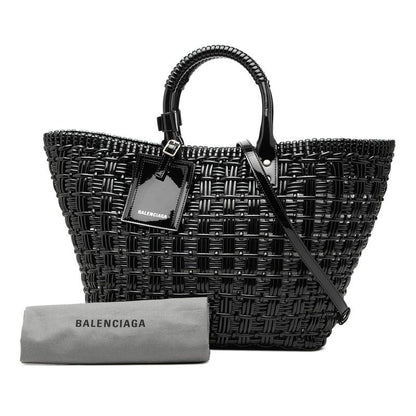 Balenciaga Bistro S Tote Shoulder Bag 2-Way Black Enamel — view 7