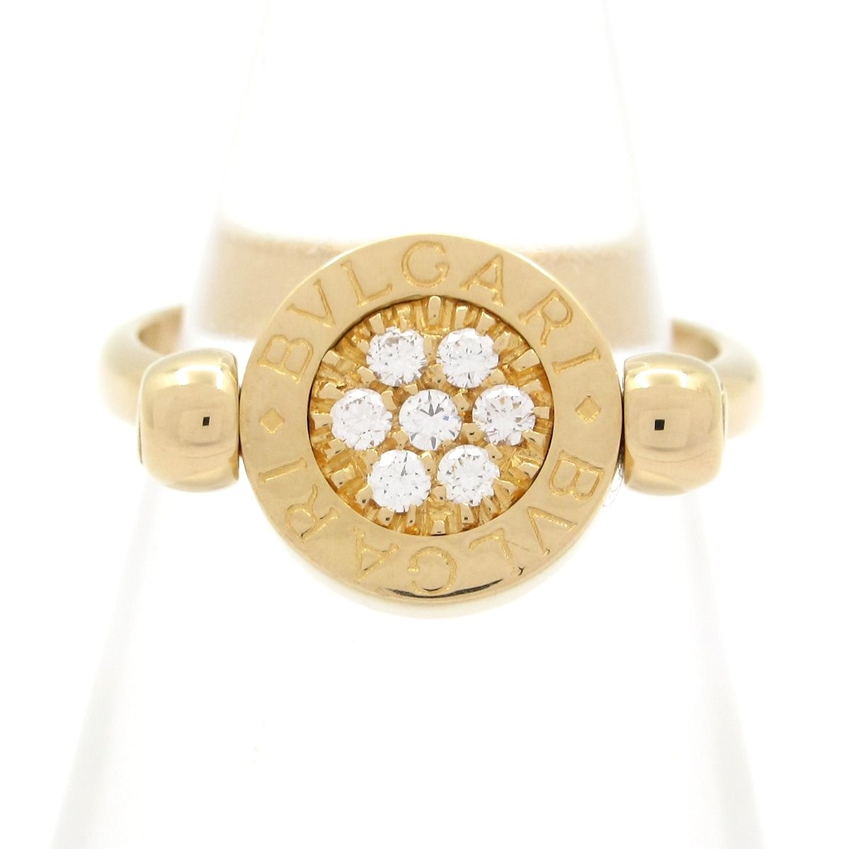Bvlgari Ring Flip 18k Yellow Gold 18k White Diamond