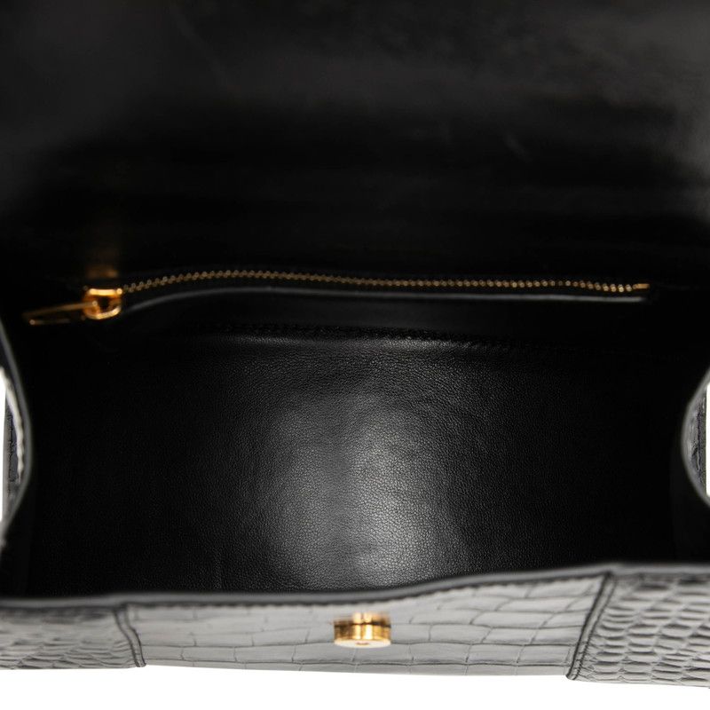 Balenciaga Hourglass Small Croco Shoulder — view 4