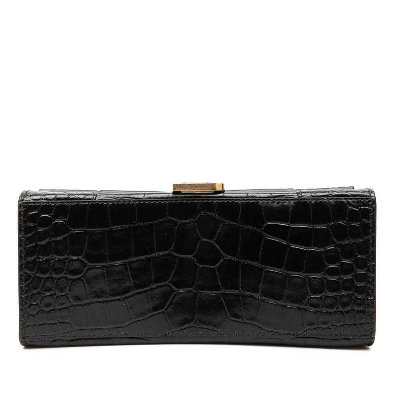 Balenciaga Hourglass Small Croco Shoulder — view 3