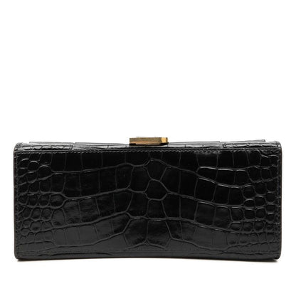 Balenciaga Hourglass Small Croco Shoulder — view 3