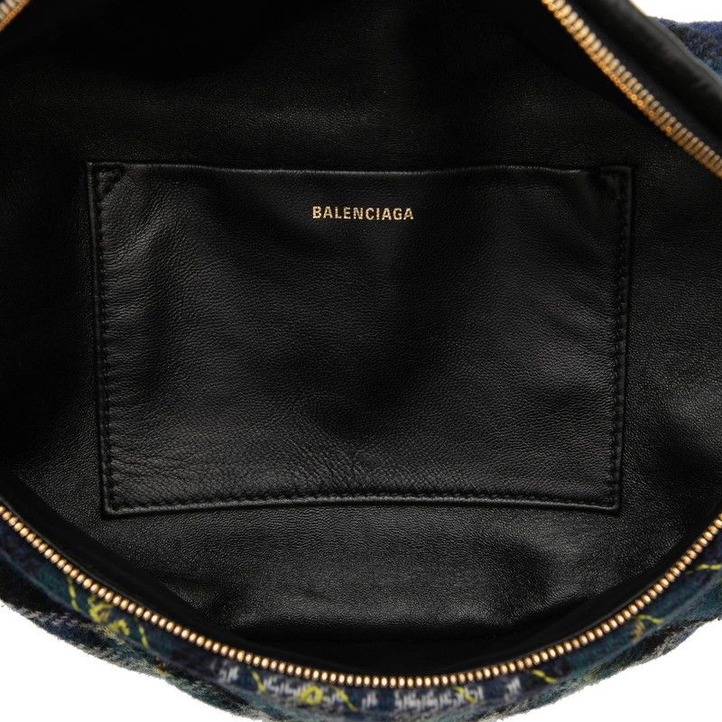 Balenciaga Check Veneer Belt Bag Multicolor Wool Leather — view 4