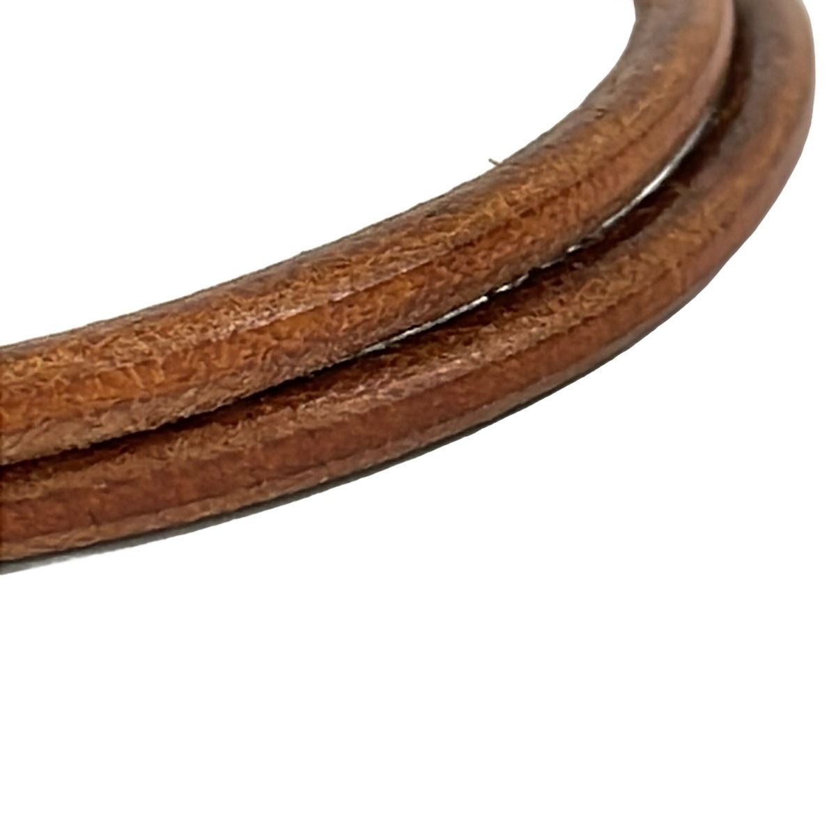 Hermes Bracelet Jumbo Leather Brown Gold Double Strand — view 3