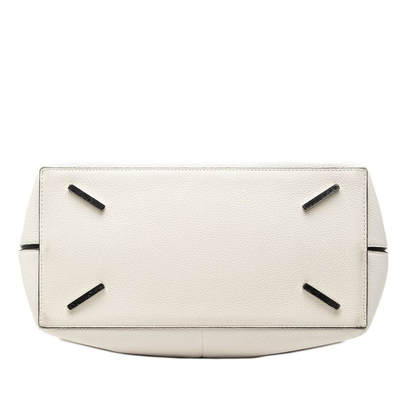 Loewe Anagram T Bucket 2-Way Shoulder Bag White Multicolor Leather — view 3