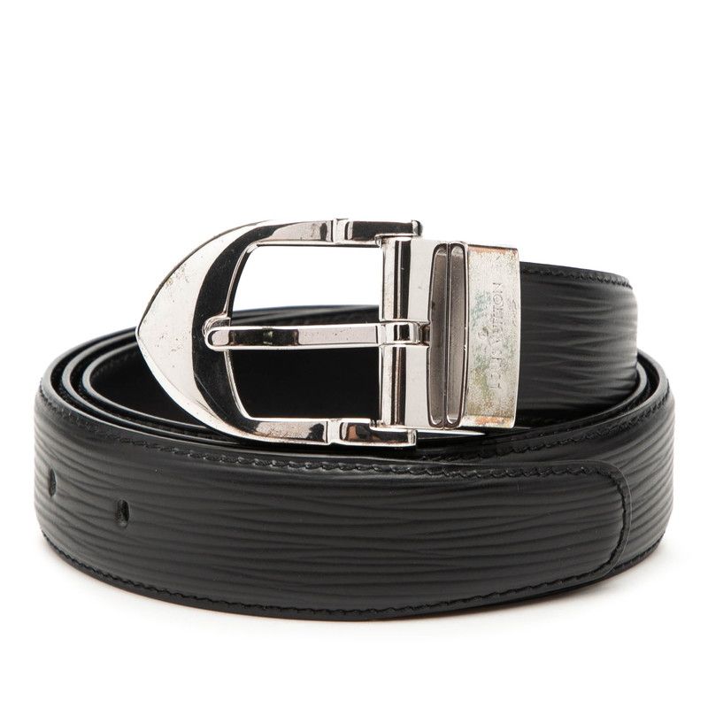Louis Vuitton Epi Ceinture Classic Belt 110 44 Noir Black Leather