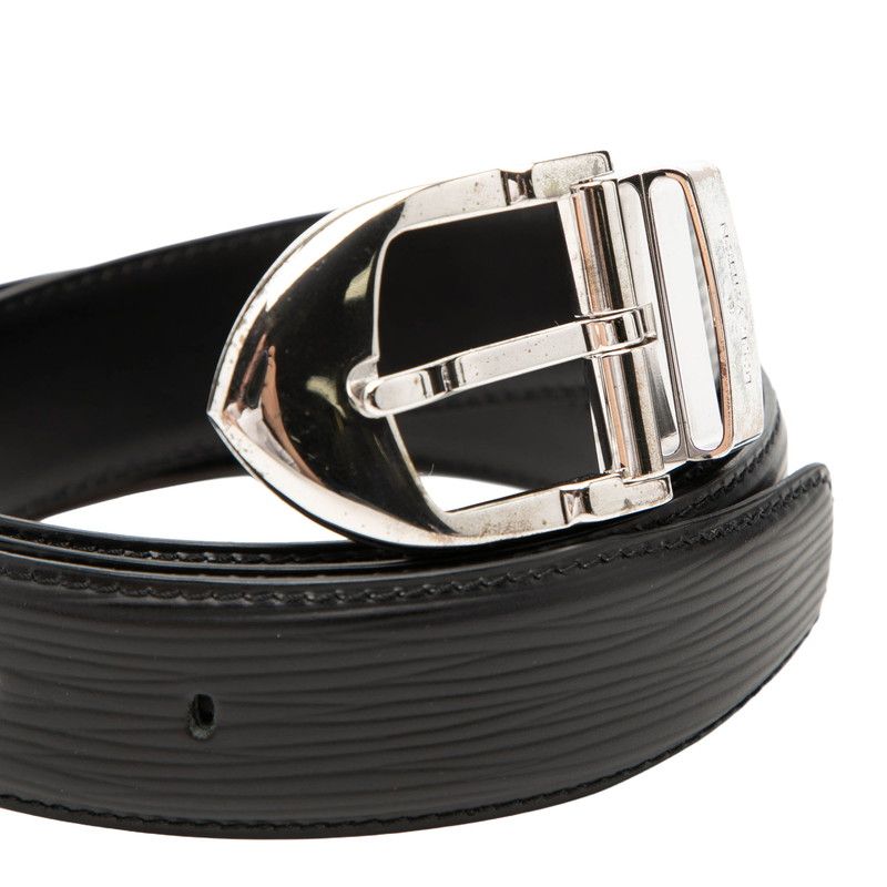 Louis Vuitton Epi Ceinture Classic Belt 110 44 Noir Black Leather — view 4