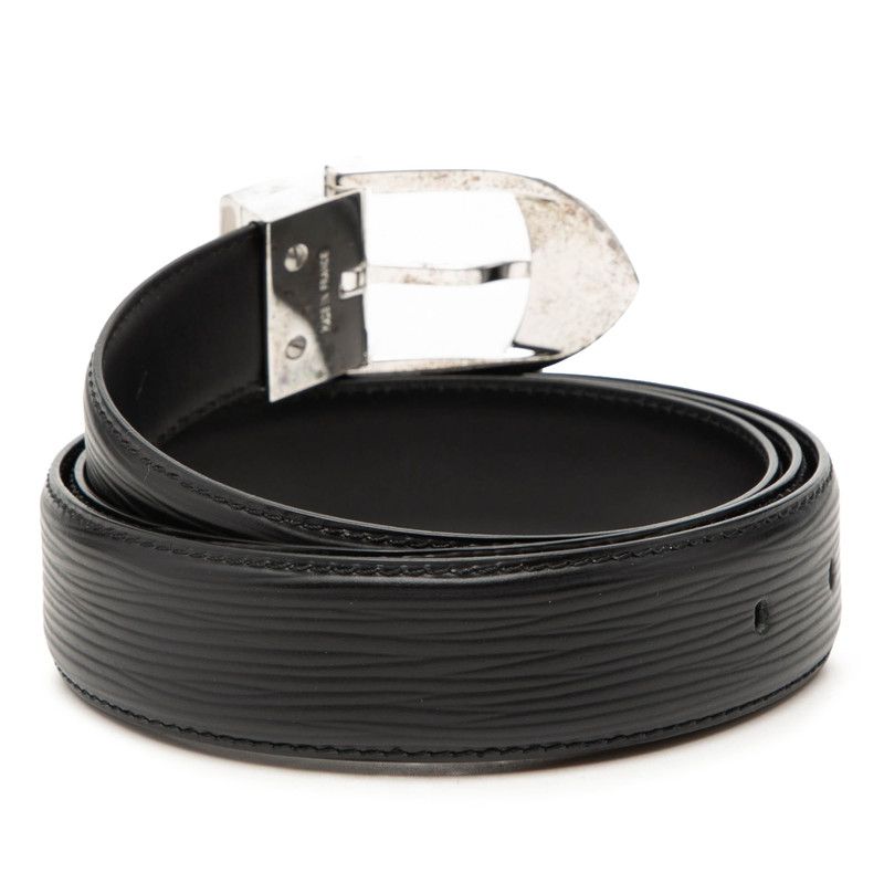 Louis Vuitton Epi Ceinture Classic Belt 110 44 Noir Black Leather — view 3