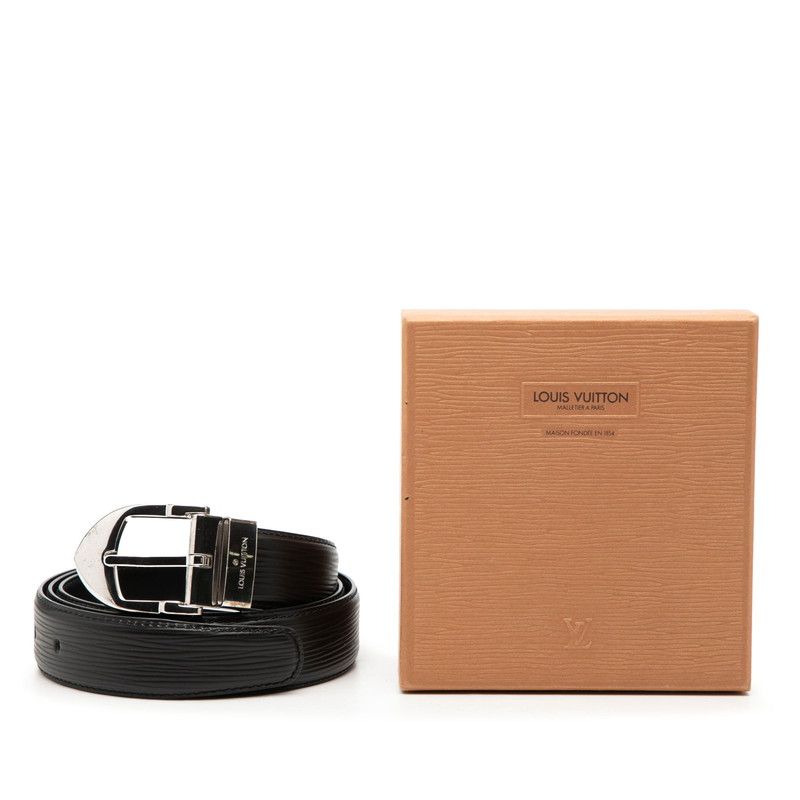 Louis Vuitton Epi Ceinture Classic Belt 110 44 Noir Black Leather — view 9