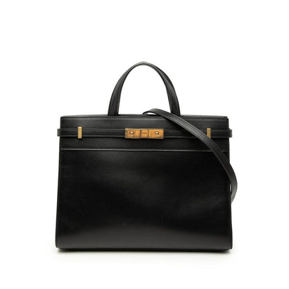 Saint Laurent Manhattan 2-Way Shoulder Bag Black Leather