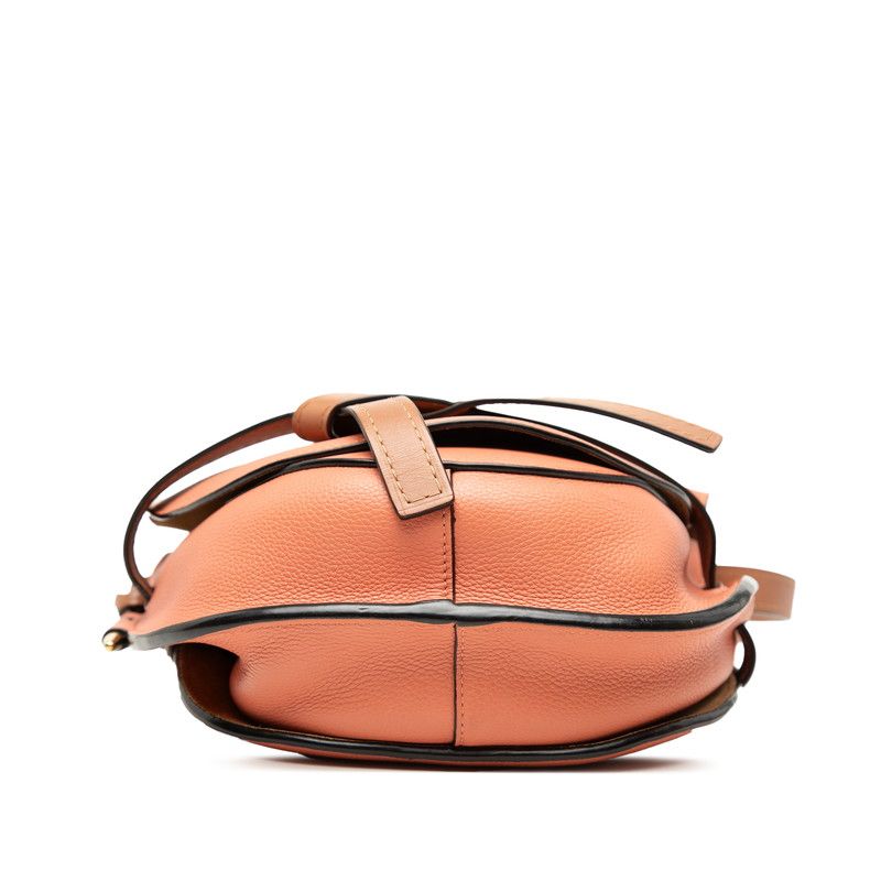 Loewe Anagram Gate Crossbody Shoulder Bag Pink Leather — view 3